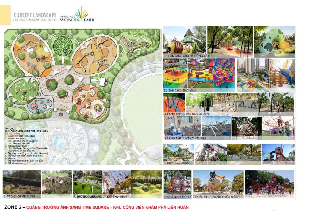 Tiện ích Vinhomes Wonder Park Đan Phượng