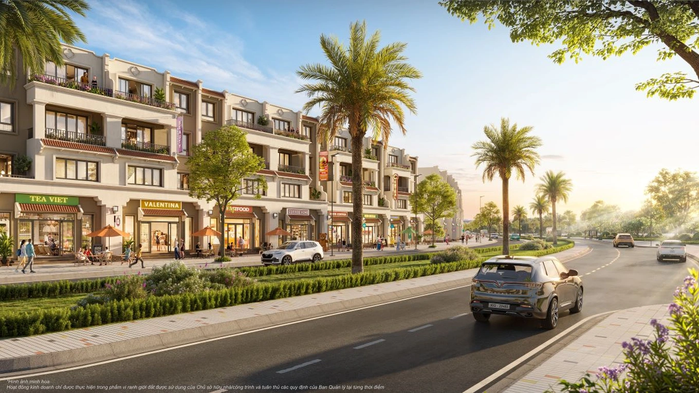 Biệt thự tại Vinhomes Wonder City có mặt tiền rộng từ 8m trở lên, sân vườn sau nhà khoảng 20-30m2.