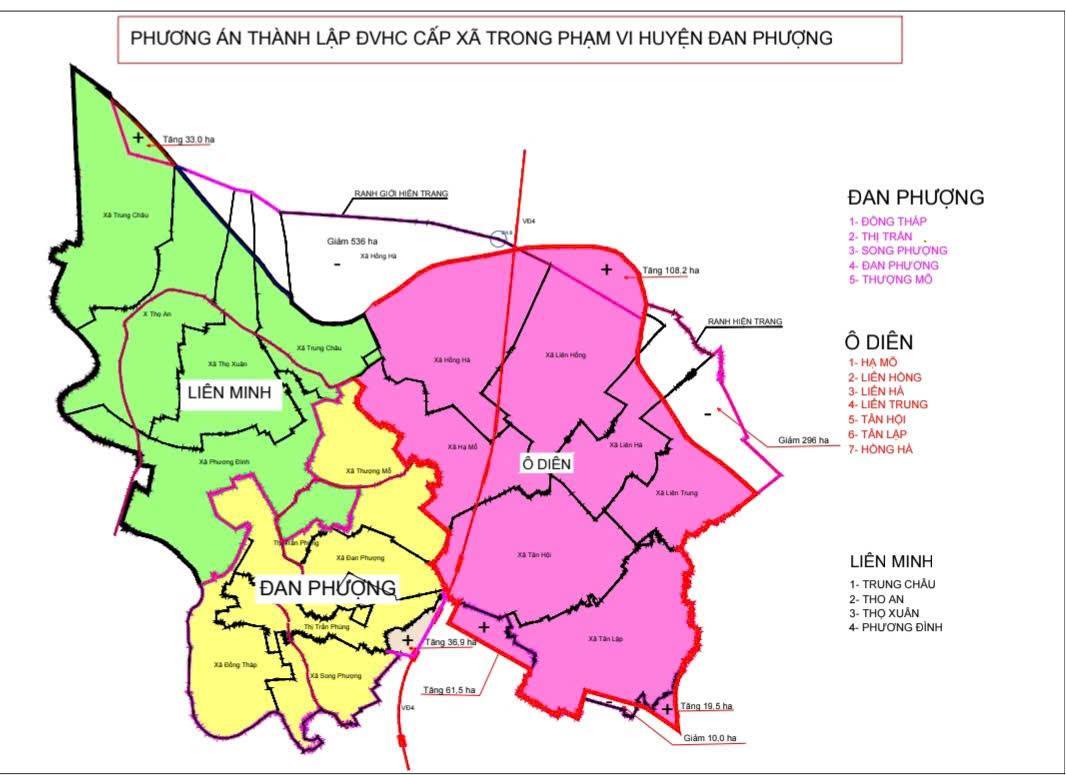 Đan Phượng Sau Sáp Nhập 1/7/2025 - Danh Sách 3 Xã Mới 1 Đan Phượng sau sáp nhập